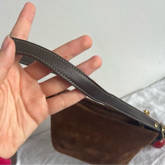 NWOT | COACH Brown Suede Y2K Baguette Hobo SoHo Hampton Mini Bag - Picture 9 of 14